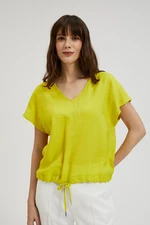 Women's blouse with waist tie MOODO - green