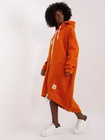 Dark orange zip-up sweatshirt