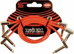 Ernie Ball 12" Flat Ribbon Patch Cable Red 3-Pack 30 cm Oblic - Oblic Cablu patch