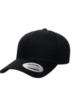 Retro Cotton Blend Snapback Black