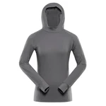 Women's quick-drying hooded sweatshirt ALPINE PRO IZARA smoked pearl