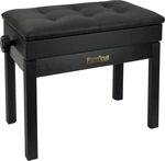 Pianonova BCDPS-B Tabouret de piano en bois avec espace de rangement Black