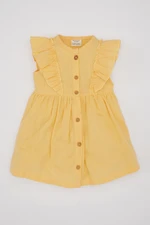 DEFACTO Baby Girl Sleeveless Linen Look Dress