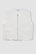 DEFACTO Poplin Zipper Vest