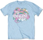 John Lennon T-Shirt Rainbows Love & Peace Light Blue M