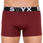 Men's boxers Styx long sports rubber burgundy