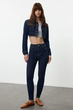 Trendyol Dark Blue High Waist Skinny Jeans