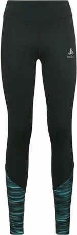 Odlo The Zeroweight Print Reflective Tights Black XS Pantalones/leggings para correr