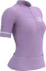 Compressport Trail Postural SS Top W Lupine/White L Tricou cu mânecă scurtă pentru alergare