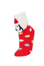 DEFACTO Girl's Christmas Themed Cotton Winter Socks