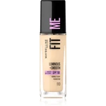 Maybelline Fit Me! tekutý make-up pre rozjasnenie a vyhladenie pleti odtieň 110 Porcelain 30 ml