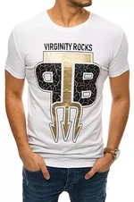 White men's T-shirt RX4382 with print