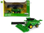 John Deere X9 1100 Combine with 12-Row Corn Head and Draper Grain Head 1/64 Diecast Model by ERTL TOMY