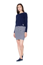 Venaton Woman's Dress VT065 Navy Blue