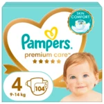 PAMPERS Premium Care plenky vel. 4, 9-14 kg, 104 ks