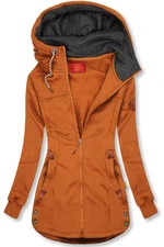 LHD Sweatjacke mit Gummi in der Taille terrakotta