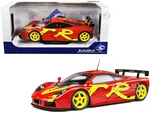 1996 McLaren F1 GTR Short Tail Launch Livery Red with Yellow Graphics 1/18 Diecast Model Car by Solido