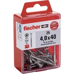 Fischer  657462 skrutka do dreva 4 mm 30 mm krížová dražka Pozidriv     glavanizované zinkom 25 ks