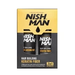 Nish Man Súprava na posilnenie vlasov s keratínom Nish Man Hair Beauty Kit - Medium Brown