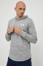 Mikina Under Armour 1370401 pánska, šedá farba, s potlačou