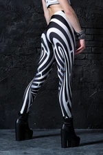 Rave Leggings Women - Sexy Festival Leggings - Rave Clothing Women - Black and White Printed Leggings