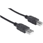 Manhattan #####USB-Kabel USB 2.0 #####USB-A Stecker, #####USB-B Stecker 5.00 m čierna