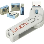 LINDY zámok portu USB USB-Lock + Key sada 4 ks modrá  vr. 1 kľúče 40452