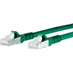 Metz Connect 1308451055-E RJ45 sieťové káble, prepojovacie káble CAT 6A S/FTP 1.00 m zelená s ochranou 1 ks