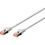 Digitus DK-1644-100 RJ45 sieťové káble, prepojovacie káble CAT 6 S/FTP 10.00 m sivá bez halogénov, krútené páry, s ochra