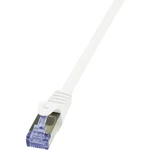 LogiLink CQ3041S RJ45 sieťové káble, prepojovacie káble CAT 6A S/FTP 1.50 m biela samozhášavý, s ochranou 1 ks