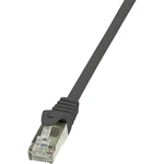 LogiLink CP2073S RJ45 sieťové káble, prepojovacie káble CAT 6 F/UTP 5.00 m čierna s ochranou 1 ks