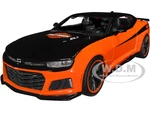 2017 Chevrolet Camaro ZL1 Orange and Black "Harley Davidson" "H-D Custom" Series 1/24 Diecast Model Car by Maisto