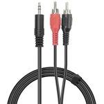 Kábel Speedlink stereo jack/ cinch, 2m, black