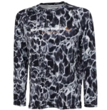 Savage gear triko night uv long sleeve t shirt black waterprint - m