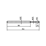 Zkušební hrot PTR 1015-C-0.7N-AU-1.3C