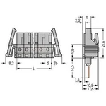 Zásuvkový konektor do DPS WAGO 232-134/005-000/025-000, 32.75 mm, pólů 4, rozteč 5 mm, 100 ks