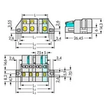 Kolíková lišta WAGO 721-203/031-000, počet kontaktů 3, řádků 1, 50 ks