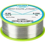 Pájecí cín Felder Löttechnik ISO-Core "Clear" Sn100Ni+, cívka, 0.250 kg, 0.5 mm