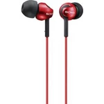 Špuntová sluchátka Sony MDR-EX110LP MDREX110LPR.AE, červená