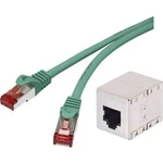 Síťový prodlužovací kabel RJ45 Renkforce RF-3829124, CAT 6, S/FTP, 3.00 m, zelená