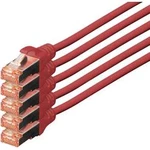 Síťový kabel RJ45 Digitus DK-1644-100-R-5, CAT 6, S/FTP, 10.00 m, červená