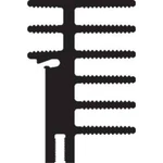 Chladič Fischer Elektronik SK 481 50 SA + 2X THFU 2, 50 x 30 x 45 mm, 4,2 K/W, hliník, černá