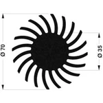 LED chladič Fischer Elektronik SK 571 20 SA 10021483, 2.15 K/W, (Ø x v) 70 mm x 20 mm