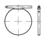 TOOLCRAFT DIN 3017 oceli (W1), tvar B1, galvanicky pozinkovaná ocel s upínací čelisti, jednodílná hadicová spona, rozměry: 15/12 N/A 12 mm 100 ks