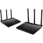 Smíšená síť Asus RT-AC67U 2er Pack 90IG04K0-BO3100, 1900 MBit/s, 5 GHz, 2.4 GHz