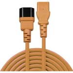 Napájecí prodlužovací kabel LINDY 30473, [1x IEC zástrčka C14 10 A - 1x IEC C13 zásuvka 10 A], 0.50 m, oranžová