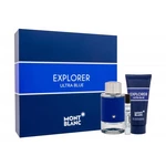 Montblanc Explorer Ultra Blue dárková kazeta parfémovaná voda 100 ml + parfémovaná voda 7,5 ml + sprchový gel 100 ml pro muže