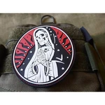 Nášivka Santa Muerte JTG® - červená (Barva: Červená)