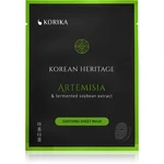 KORIKA Korean Heritage Artemisia & Fermented Soybean Extract Soothing Sheet Mask upokojujúca plátienková maska Artemisia & fermented soybean extract s