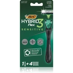 BIC FLEX3 Hybrid Sensitive holiaci strojček náhradné čepieľky 4 ks 1 ks